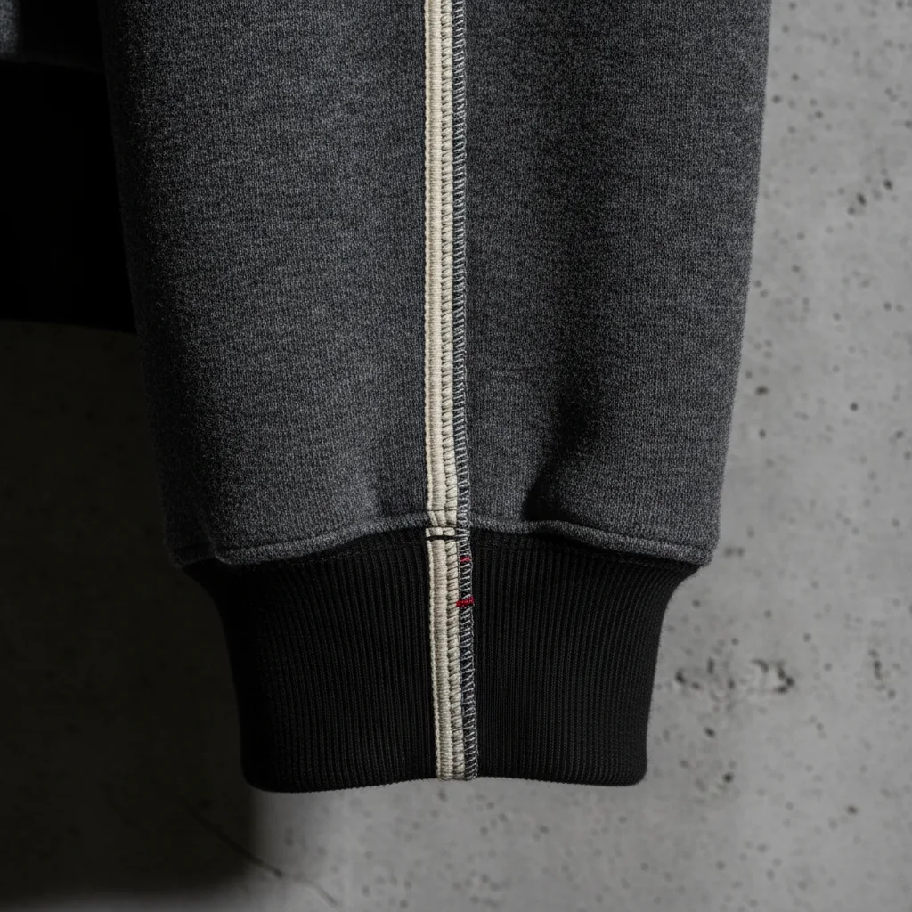 Custom Sweatsuit Manufacturer in Houston – Sweatsuits for Your Brand | Minku Apparel | custom sweatsuit set — fabric and stitch close-up — Minku Apparel Custom Sweatsuit Manufacturer in Houston – Sweatsuits for Your Brand | Minku Apparel | custom sweatsuit set — fabric and stitch close-up — Minku Apparel